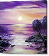 Unawatuna Beach At Sunset Canvas Print