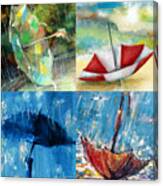 Umbrellas Umbrella Canvas Print