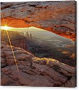 Under The Mesa Arch - Canyonlands Np Moab Utah Mountain Landscape Canvas Print