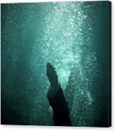 Underwater Foot Canvas Print