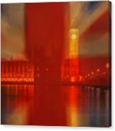 Union Jack Over London Canvas Print