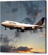 United Boeing 747-422 Canvas Print