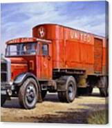 United Dairies Scammell. Canvas Print