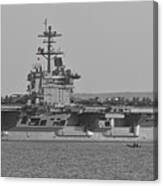 Uss Theodore Roosevelt In The Solent Canvas Print