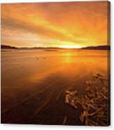 Utah Lake Sunset Canvas Print