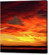 Valentines Day Sunrise Love In The Clouds Nature Image Canvas Print