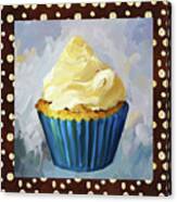 Vanilla Cupcake With Border Canvas Print