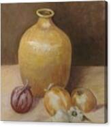 Vase With Onion Canvas Print