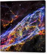 Veil Nebula - Rainbow Supernova Canvas Print