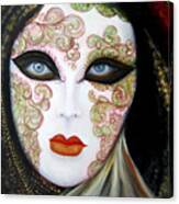 Venetian Mask In Black 2015 Canvas Print