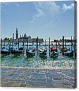 Venice Gondolas - Morning Canvas Print