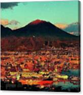 Vesuvio, Panorama From Naples - 01 Canvas Print