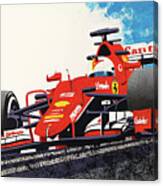 Vettel In Brazil Canvas Print
