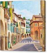 Via Browning In Asolo Veneto Italy Canvas Print