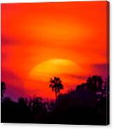 Vibrant Spring Sunset Canvas Print