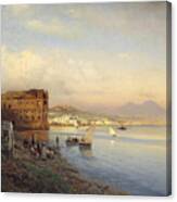 View Of The Bay Of Naples Canvas Print