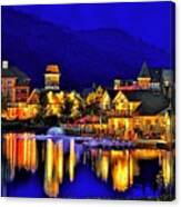 Village At Blue Hour Canvas Print