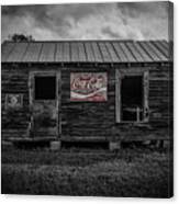 Vintage Barn With Coco Cola Sign Canvas Print