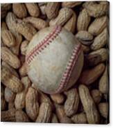 Vintage Baseball And Peanuts Square Canvas Print