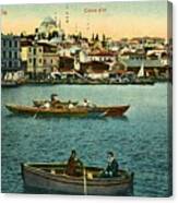 Vintage Golden Horn Constantinople Ca 1900 Canvas Print