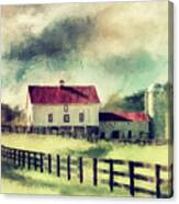 Vintage Red Roof Barn Canvas Print