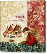Vintage Santa Claus - Glittering Christmas 4 Canvas Print
