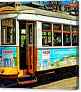 Vintage Street Tram In Lisbon Canvas Print