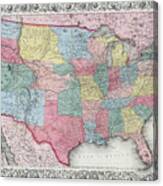 1853 UNITED STATES AMERICA historic map POSTER 4404000 
