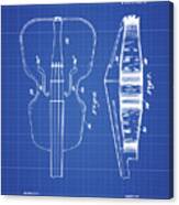 Violin Patent 1916 Blueprint Canvas Print