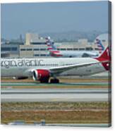 Virgin Atlantic Boeing 787-9 G-vzig Los Angeles International Airport May 3 2016 Canvas Print