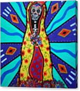 Virgin Guadalupe Day Of The Dead Canvas Print