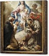 Virgin With St. Francis And St. Dominic Canvas Print