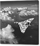Vulcan Catching The Light Black And White Canvas Print