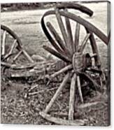 Wagon Wheels Monotone Canvas Print