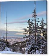 Waha Mountain Winter Canvas Print