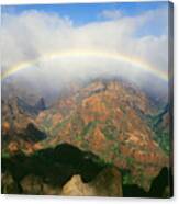 Waimea Canyon, Full Rainbow Canvas Print