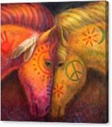 War Horse And Peace Horse Canvas Print