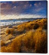 Warm Beach Day Abstract Canvas Print
