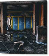 Washed Away - Abandoned Building Interior Canvas Print
