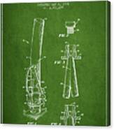 Water Pipe Or Bong Patent 1975 - Green Canvas Print