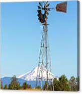 Water Pump Windmill In Central Oregon Farm Canvas Print