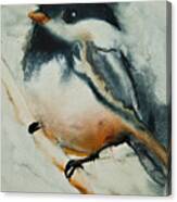 Watercolor Chickadee Canvas Print