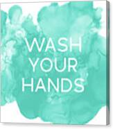 Watercolor Wash Your Hands- Art By Linda Woods Canvas Print