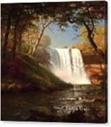 The Minnehaha Waterfalls Landscape Scene After Albert Bierstadt  L A S Canvas Print