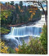 Waterfalls Upper Tahquamenon Autumn Colors -5085   Pure Michigan Canvas Print