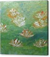Waterlilies Abstract Canvas Print