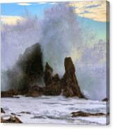 Wave Crash In Corona Del Mar Canvas Print