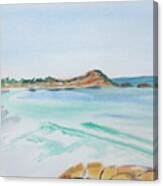 Waves Arriving Ashore In A Tasmanian East Coast Bay Canvas Print