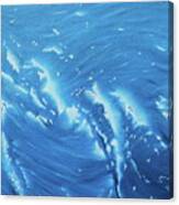 Waves - French Blue Canvas Print