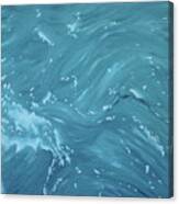 Waves - Light Blue Canvas Print